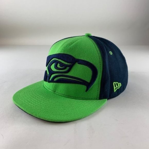 New Era Other - Seattle Seahawks NFL Volt Green Navy Blue New Era SnapBack Hat